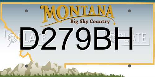 D279BH Montana License Plate