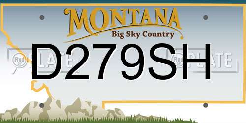D279SH Montana License Plate