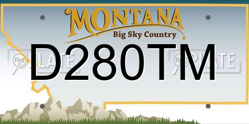 D280TM Montana License Plate