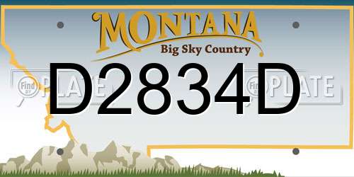 D2834D Montana License Plate