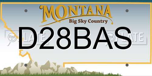 D28BAS Montana License Plate