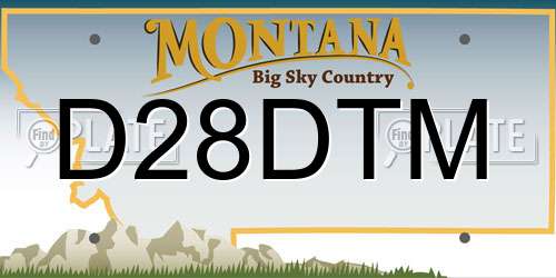 D28DTM Montana License Plate