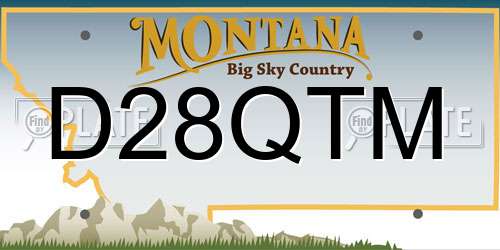 D28QTM Montana License Plate