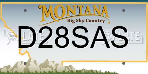 D28SAS Montana License Plate