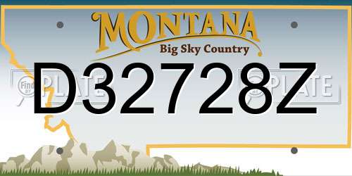 D32728Z Montana License Plate