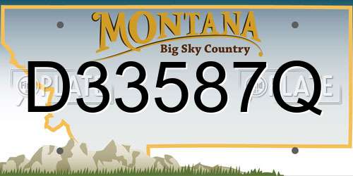 D33587Q Montana License Plate