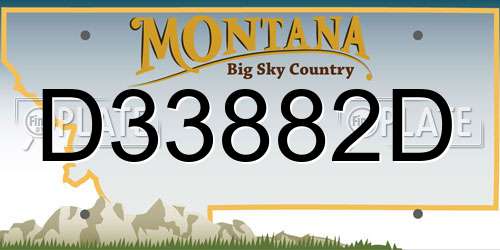 D33882D Montana License Plate