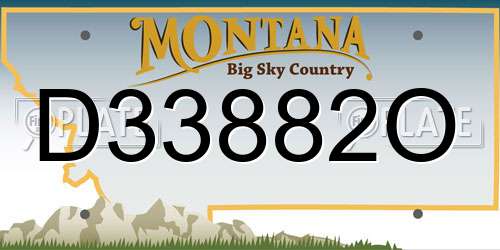D33882O Montana License Plate