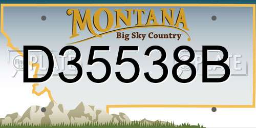 D35538B Montana License Plate