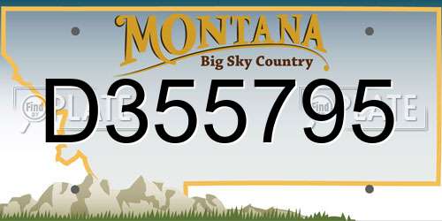 D355795 Montana License Plate
