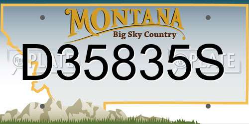 D35835S Montana License Plate