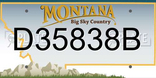 D35838B Montana License Plate