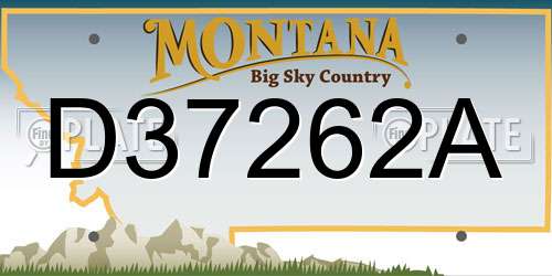 D37262A Montana License Plate