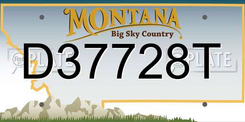 D37728T Montana License Plate