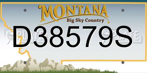 D38579S Montana License Plate