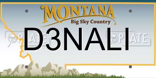 D3NALI Montana License Plate