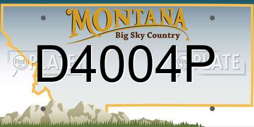D4004P Montana License Plate