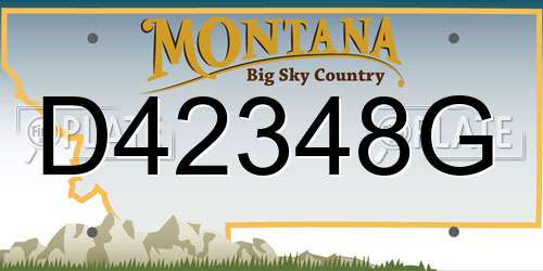 D42348G Montana License Plate