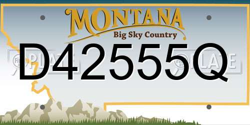 D42555Q Montana License Plate