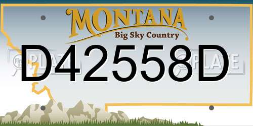 D42558D Montana License Plate