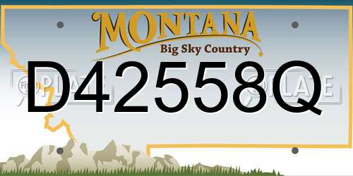D42558Q Montana License Plate