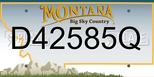 D42585Q Montana License Plate