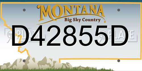 D42855D Montana License Plate