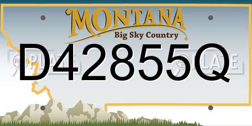 D42855Q Montana License Plate