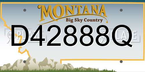 D42888Q Montana License Plate