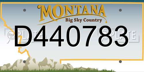 D440783 Montana License Plate