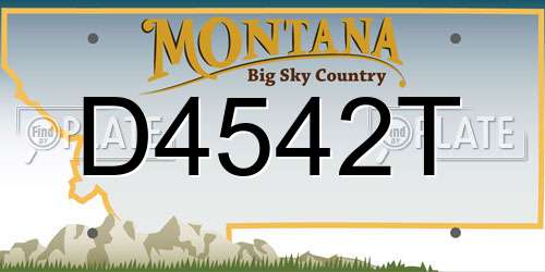 D4542T Montana License Plate