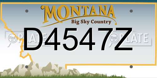 D4547Z Montana License Plate