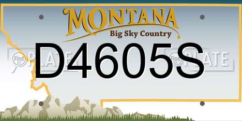 D4605S Montana License Plate