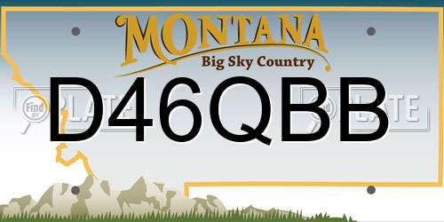 D46QBB Montana License Plate