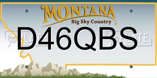 D46QBS Montana License Plate