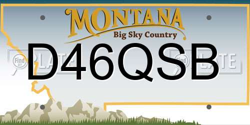 D46QSB Montana License Plate