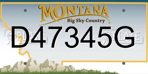 D47345G Montana License Plate