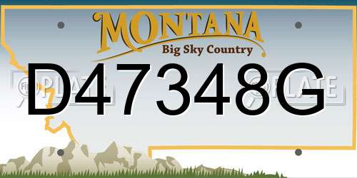 D47348G Montana License Plate
