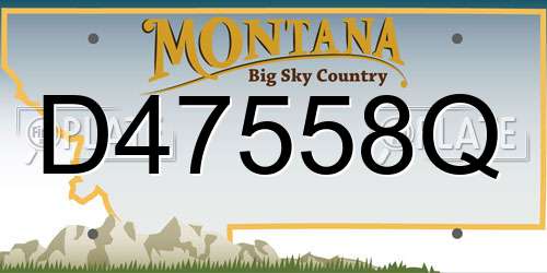 D47558Q Montana License Plate