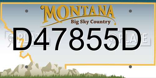 D47855D Montana License Plate
