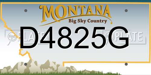 D4825G Montana License Plate