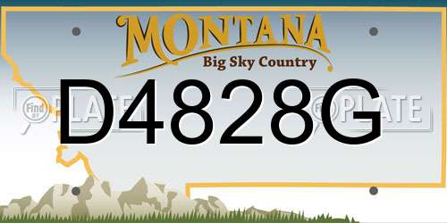 D4828G Montana License Plate