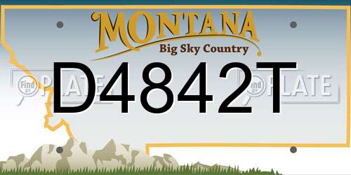 D4842T Montana License Plate