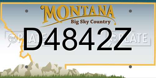D4842Z Montana License Plate