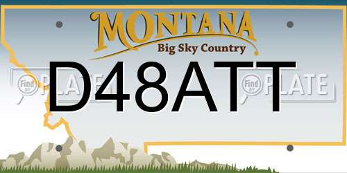 D48ATT Montana License Plate