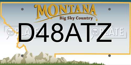 D48ATZ Montana License Plate