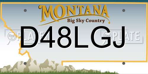 D48LGJ Montana License Plate