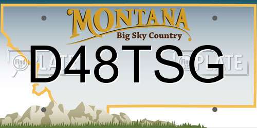 D48TSG Montana License Plate