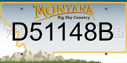 D51148B Montana License Plate
