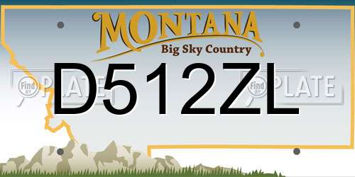 D512ZL Montana License Plate